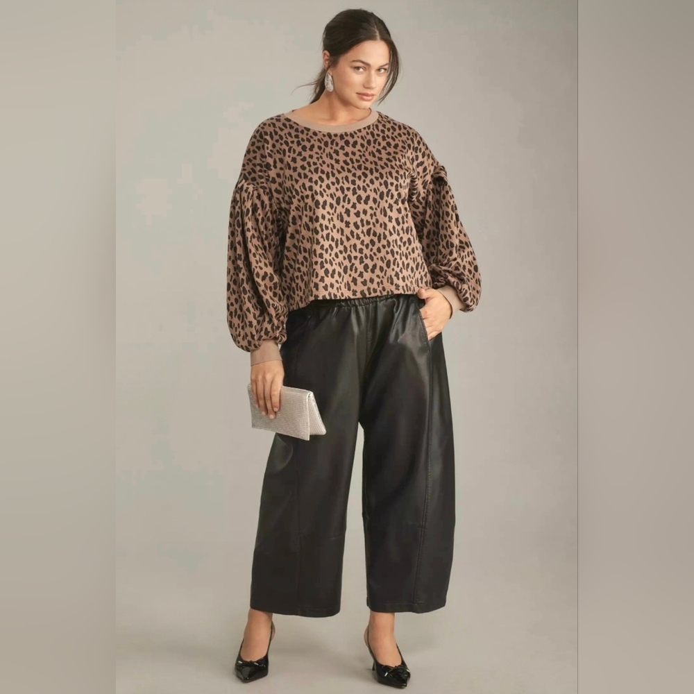 Anthropologie Animal Print Swearshirt